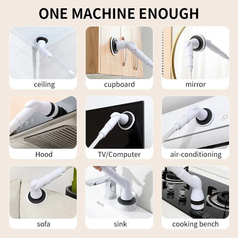 Electric Cleaning Brush All-in-One Brush Mop